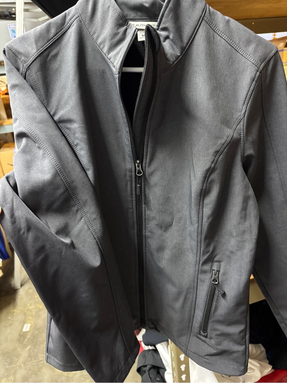 Women’s Grey Softshell Jacket - NWT. Size medium.